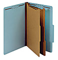 Office Depot® Brand Classification Folders, 2 Dividers, Legal Size (8-1/2" x 14"), 2-1/2" Expansion, Blue, Box Of 10