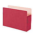Smead® Colored File Pocket, 8-1/2" x 14", 10% Recycled, Red