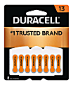 Duracell® Easy Tab Zinc-Air Hearing Aid Batteries, Size 13, Pack Of 8