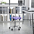 Flash Furniture Vibrant Tractor Seat Stool, Violet/Chrome 1 thumbnail image