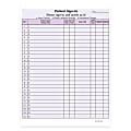 HIPAA Compliant Patient/Visitor Privacy 2-Part Sign-In Sheets, 8-1/2" x 11", Purple, Pack Of 250 Sheets
