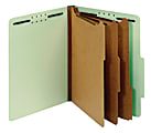 Office Depot® Brand Pressboard Classification Folders With Fasteners, Letter Size, 100% Recycled, Light Green, Box Of 10 1 thumbnail image