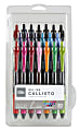 Office Depot® Brand Callisto Retractable Gel Ink Pens, Medium Point, 0.7 mm, Transparent Black Barrel, Assorted Fashion Ink Colors, Pack Of 20