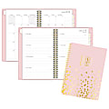 Cambridge® Work-Style Academic Weekly/Monthly Planner, 6" x 8 1/2", Pink Confetti, July 2018 to June 2019