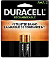 Duracell Rechargeable AAA Batteries, Pack Of 2