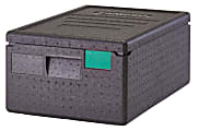Cambro Cam GoBox GN 1/1 6" Top Loading Food Transporter, 10"H x 15-3/4"W x 23-1/2"D, Black