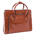 McKlein W-Series Lake Forest Briefcase With 15" Laptop Pocket, Brown