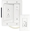 Sanus In-Wall TV Power and Cable Management Kit - White - White