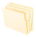 Office Depot® Brand Reinforced End-Tab Fastener Folders, Letter Size, Manila, Pack Of 100 Folders