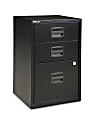 Bisley 14-13/16"D Vertical 3-Drawer Under-Desk Storage Cabinet, Metal, Black