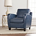 Southern Enterprises Bolivar Lounge Chair, Royal Blue/Brown
