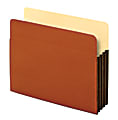 Office Depot® Brand Heavy-Duty File Pockets, 3 1/2" Expansion, 8 1/2" x 11", Letter Size, 30% Recycled, Brown, Box Of 10 File Pockets