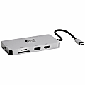 Tripp Lite by Eaton USB-C Dock Dual Display - 4K 60 Hz HDMI USB 3.x (5Gbps) Hub Ports GbE Memory Card 100W PD Charging Gray - Docking Station 1 thumbnail image