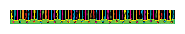 Barker Creek Straight-Edge Borders, 3" x 35", Neon Stripe, Pack Of 12 1 thumbnail image