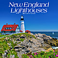 2024 BrownTrout Monthly Square Wall Calendar, 12" x 12", New England Lighthouses, January to December