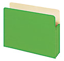Office Depot® Brand Color File Pockets, 3 1/2" Expansion, 8 1/2" x 11", Letter Size, Green