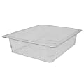 Cambro 1/2 Size Camwear Colander Food Pan, 3" x 10" x 13", Clear