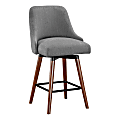 Office Star Bagford Swivel Counter Stool, Medium Espresso/Charcoal