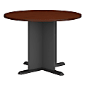 Bush Business Furniture 42"W Round Conference Table, Mahogany/Graphite Gray, Standard Delivery 1 thumbnail image