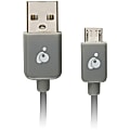 IOGEAR® Charge & Sync USB To Micro USB Cable, Space Gray, 9.8', VM2863