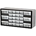 Akro-Mils Plastic 26-Drawer Stackable Cabinet, 20" x 6 3/8" x 10 11/32", Black/Gray 1 thumbnail image