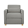 Lifestyle Solutions Serta Isla Convertible Chair, Gray 1 thumbnail image
