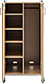 Safco® Whiffle Double-Column 4-Shelf Rolling Storage Cart, 60"H x 30"W x 19-3/4"D, Spectrum Blue