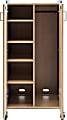 Safco® Whiffle Double-Column 4-Shelf Rolling Storage Cart, 60"H x 30"W x 19-3/4"D, Spectrum Blue 1 thumbnail image
