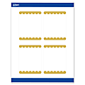Avery® Print-To-The-Edge Labels With Sure Feed® Technology, S00-DJZ-PRWMP10, Rectangle, 4" x 3-1/3", Matte White, Preprinted Gold Dots Edge Design, Pack Of 40 1 thumbnail image