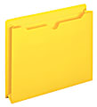 Office Depot® Brand Double-Top Tab Color File Jackets, 2" Expansion, 8 1/2" x 11", Letter Size, Yellow, Box Of 50 File Jackets