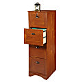 Realspace® Dawson 22"D Vertical 4-Drawer File Cabinet, Brushed Maple 1 thumbnail image