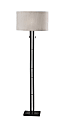 Adesso Foster 62"H Floor Lamp, Linen/Black 1 thumbnail image