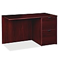 Lorell® Prominence 2.0 42"W Right Desk Return, Mahogany 1 thumbnail image