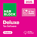 H&R Block Deluxe Tax Software is designed for people who want to be in control of their tax preparation and feel empowered by completing their own return.  They want to get the biggest refund possible and are often homeowners, investors, or both. 1 thumbnail image