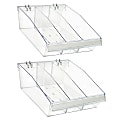 Azar Displays Deep Bin Tray Kits With Dividers, 5-3/4”H x 11-3/4”W x 14”D, Clear, Pack Of 2 Kits 1 thumbnail image