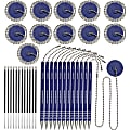 Nadex Coins Ball and Chain Security Pen Set (12 Pens; Blue) - Rubber - Blue 1 thumbnail image