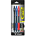 Pilot® G2 Retractable Gel Ink Pens, Fine Point, 0.7 mm, Assorted Barrel Colors, Assorted Ink Colors, Pack Of 3 Pens 1 thumbnail image