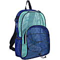 Eastsport Sport Mesh Backpack, With Bungee, Indigo/Turquoise