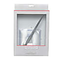 Gartner Studios® Simple Bow Pen And Holder, Fine Point, 1.0 mm, Silver Barrel, Black Ink 1 thumbnail image