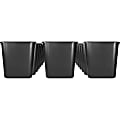 Sparco Rectangular Wastebasket, 7 gal Capacity, Rectangular, 15"H x 14.5"W x 10.5"D, Polyethylene, Black, 24 / Carton 1 thumbnail image