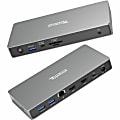 Plugable USB C Docking Station Dual Monitor, 11-in-1, USB4 100W Laptop Charging Dock for Windows and Thunderbolt - 4K HDMI 2.1 up to 120Hz, 2.5Gbps Ethernet, SD Reader, 20W USB-C Charging - Driverless