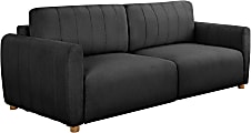 Serta Douglas Convertible Sofa, 34-1/3"H x 91-3/4"W x 42-7/8"D, Charcoal/Natural 1 thumbnail image