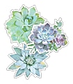Schoolgirl Style Cut-Out Decorations, Succulents, Pack Of 36 Decorations