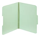 Pendaflex® File Folders With Fasteners, Letter Size, 1/3 Cut, 2" Expansion, Light Green, Box Of 25 Folders
