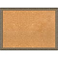 Amanti Art Cork Bulletin Board, 30" x 22", Natural, Parisian Silver Wood Frame 1 thumbnail image