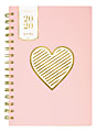 See Jane Work® Heart Of Gold Weekly/Monthly Planner, 8-1/2" x 11", Pink, January To December 2020, SJ125-905