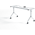 Lorell Training Table Base - White Folding Base - 2 Legs - 29.50" Height - Assembly Required