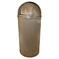 Impact Products 21-gal Bullet In/Outdr Receptacle - 21 gal Capacity - Bullet - 40.8" Height x 18.3" Diameter - Structural Foam - Brown - 1 Each