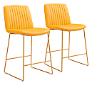 Zuo Modern Mode Counter Stools, Yellow, Set Of 2 Stools 1 thumbnail image