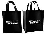 Reusable Non-Woven Shopping Bag, 12"H x 13-3/4"W x 9"D, Black